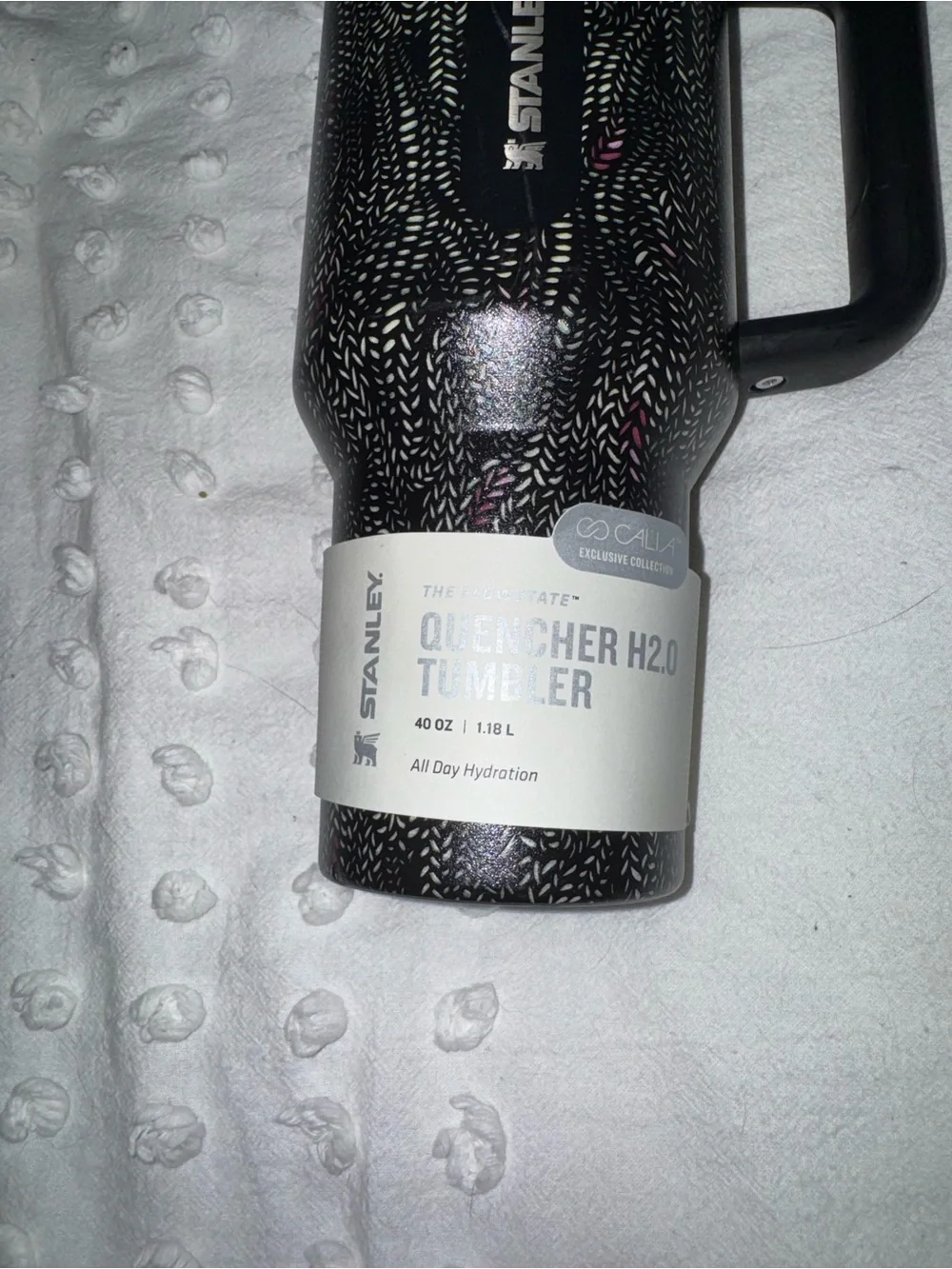 Stanley x CALIA 40 oz. Quencher H2.O FlowState Tumbler in Black Serpent